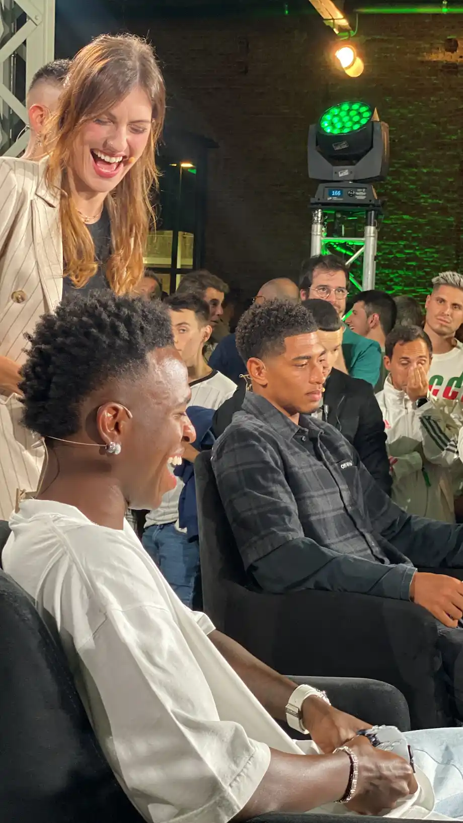 Bellingham and Vinicius Jr at EA Sports FC24 Event in Madrid