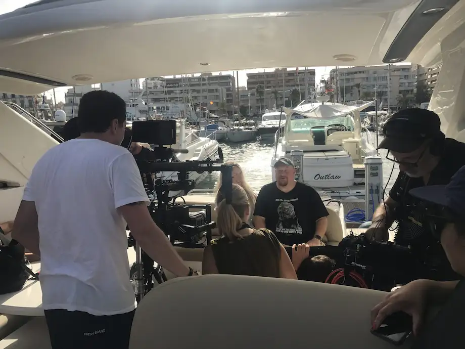 Behind the lens during the shooting day with Steve Aoki in Ibiza