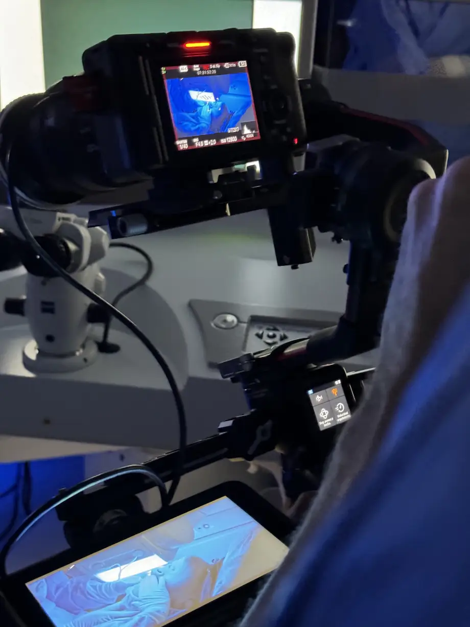 camera operator recording live surgical procedures