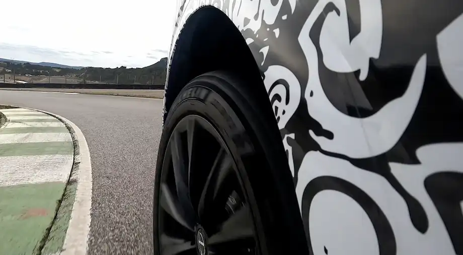 close up of rx lexus during test drive