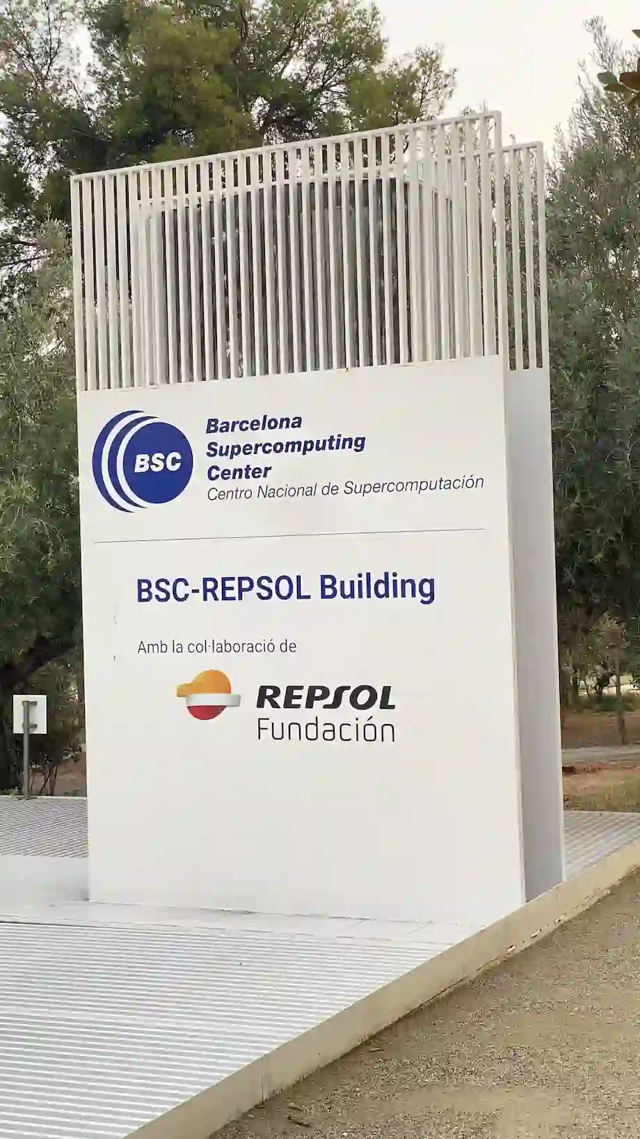 entrance of barcelona supercomputing center