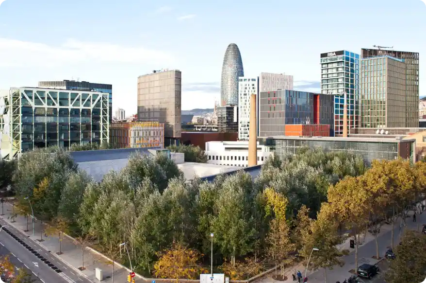 barcelona business district as video location