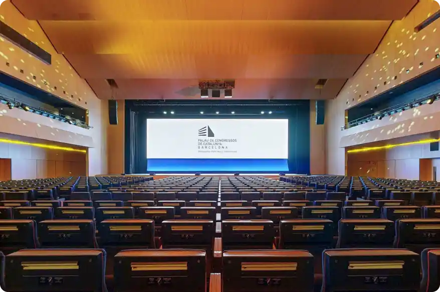 interior of palau de congressos for event video coverage