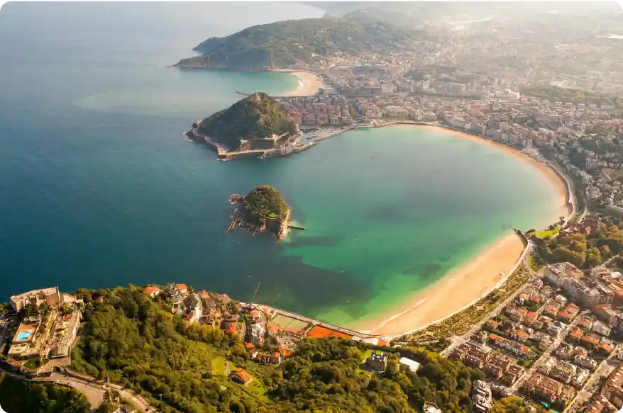 Drone shot san sebastian