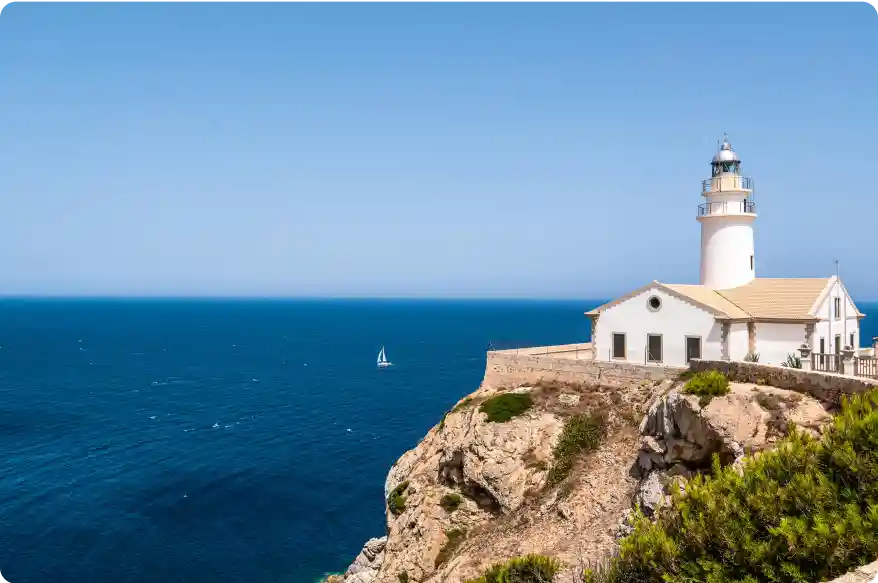 cliff in mallorca as video location