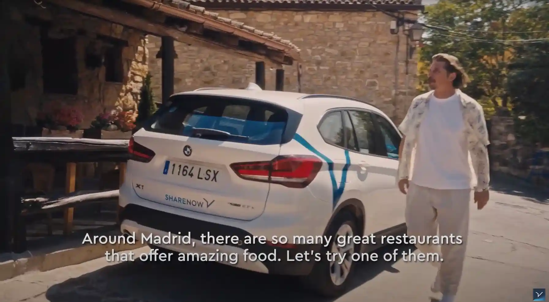Luka Peroš during a commercial shot with BWM by Camera Crew Spain