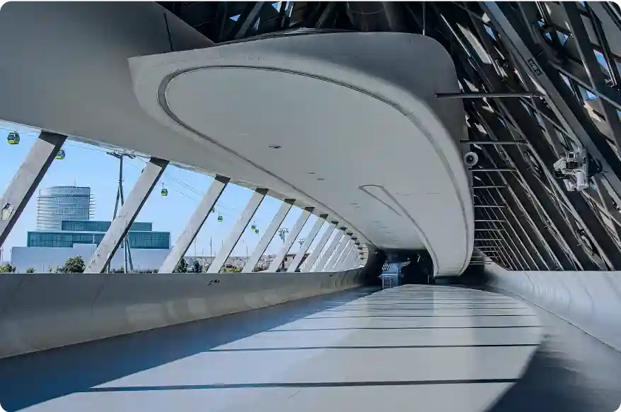 bridge pavillion in zaragoza used as video location