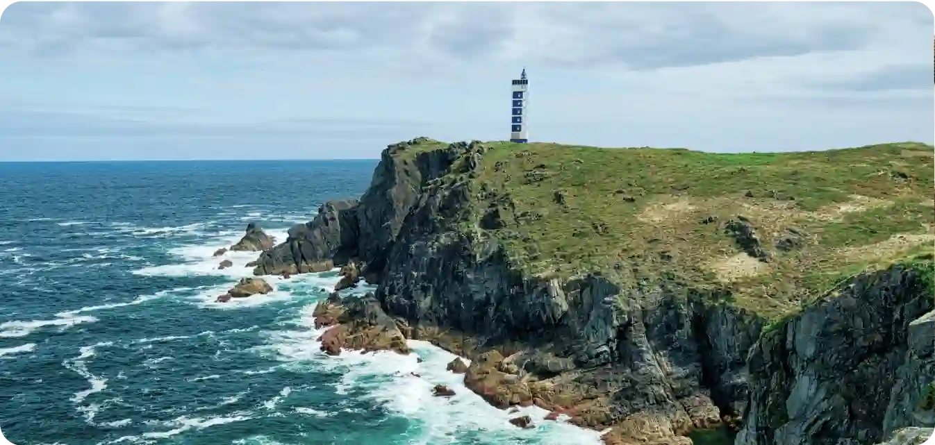 cliff in galicia used as video location