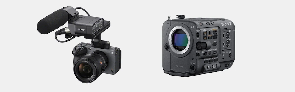 Professional cameras for interview set up: Sony FX3, Sony FX6