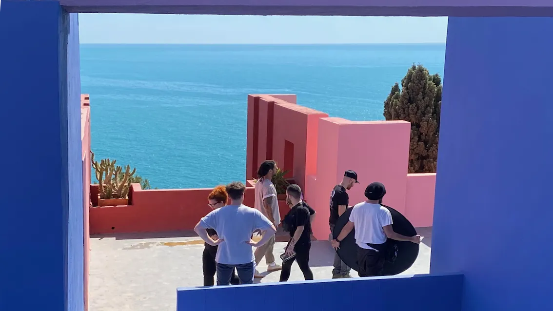 Camera Crew Spain's team during location scouting