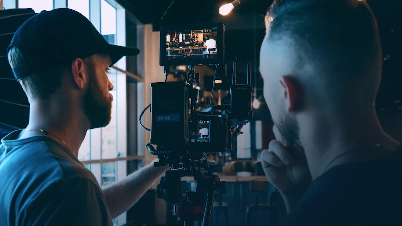 a film fixer working on set in Spain